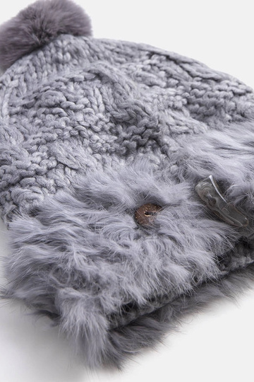 Gorro de piel gris Danna 2
