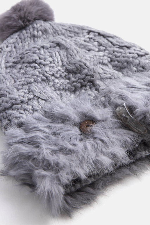 Gorro de piel gris Danna Gorro de piel gris Danna