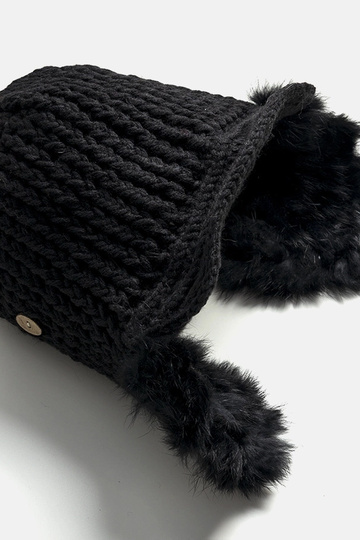 Gorro Zora negro con orejeras