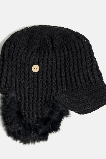 Gorro Zora negro con orejeras 2