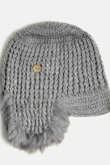 Gorro Zora gris con orejeras 2