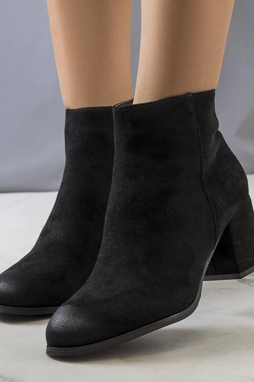 Botines negros con tacón Silas