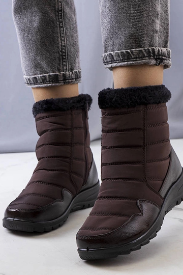 Botas de invierno marrones acolchadas, "Beau"