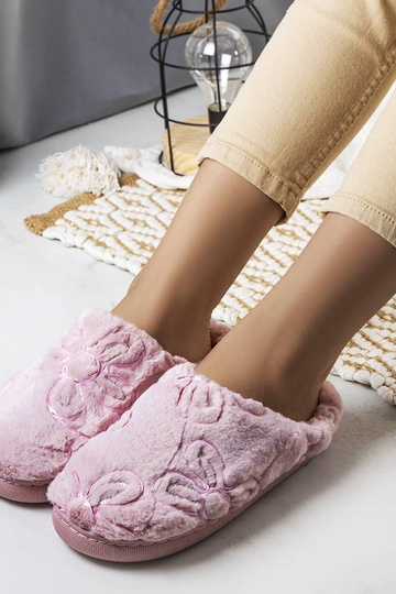 Pantuflas suaves color rosa...