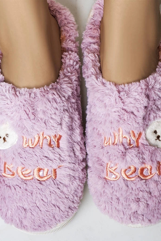 Pantuflas moradas suaves ¿Por qué Bear?