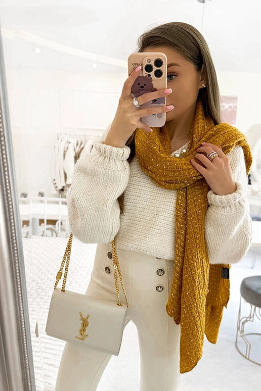 Bufanda Khalil de lunares amarillos Bufanda Khalil de lunares amarillos