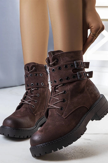 Botas de trampero Fallkirk de color marrón oscuro