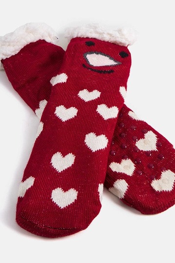 Calcetines rojos con piel de oveja Lotis 2