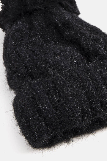 Gorro con pompón negro Karloti 2