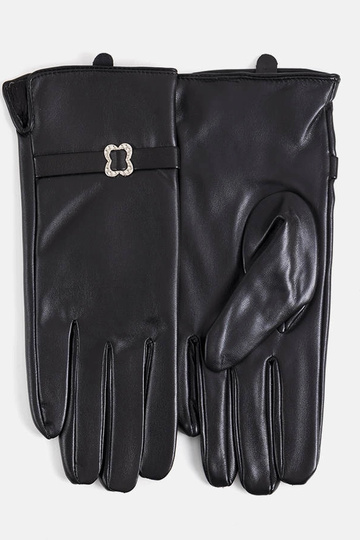 Guantes negros aislantes con hebilla Clouti