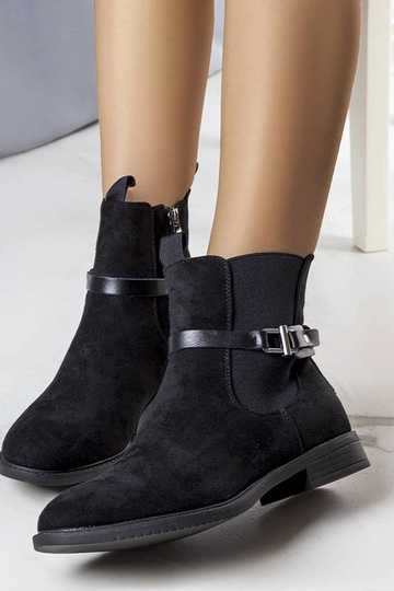 Botines clásicos negros con...