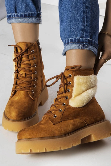 Botines de invierno marrones con pelaje, "Bernar" 2