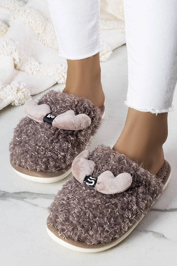 Zapatillas marrones con pelo Rosny