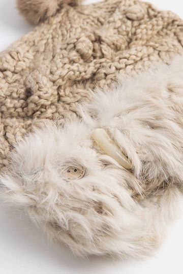 Gorro de piel marrón Danna