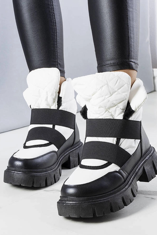 Botas de invierno blancas de caña...