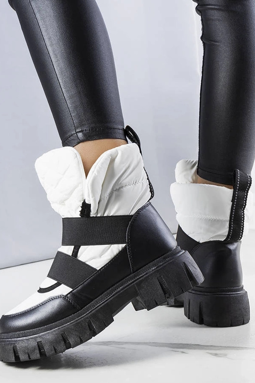 Botas de invierno blancas de caña...