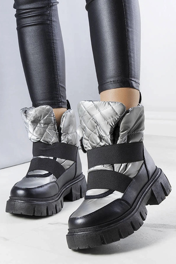 Botas de nieve sin cordones con aislamiento gris Francisco