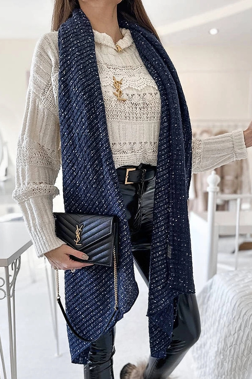 Bufanda de lunares azul marino Khalil