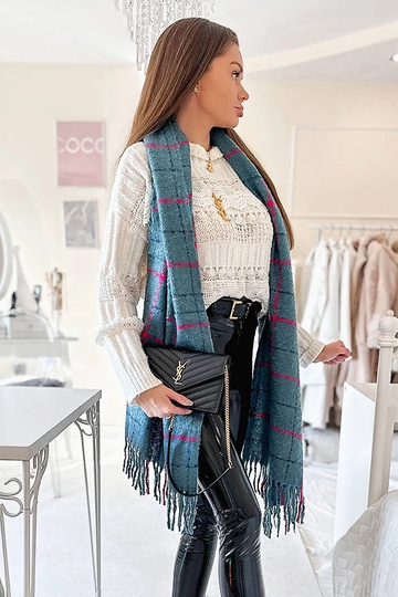 Bufanda de cuadros azules... 2