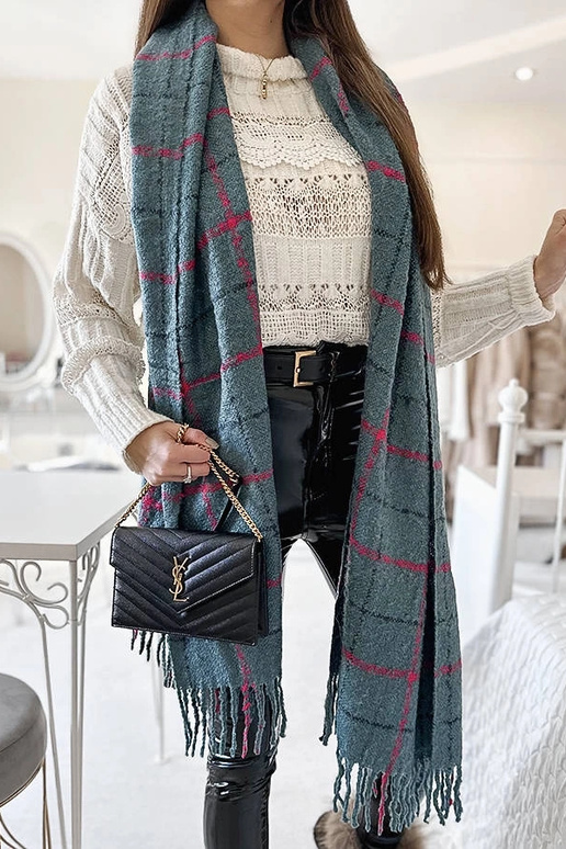 Bufanda de cuadros azules de Rachael