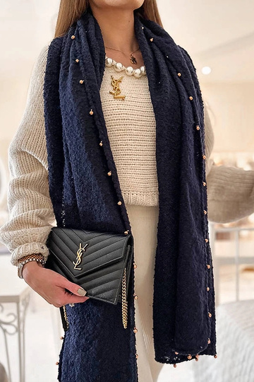 Chal azul marino con...