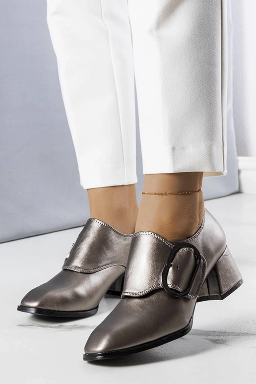 Zapatos de tacón de bloque grises Ailani