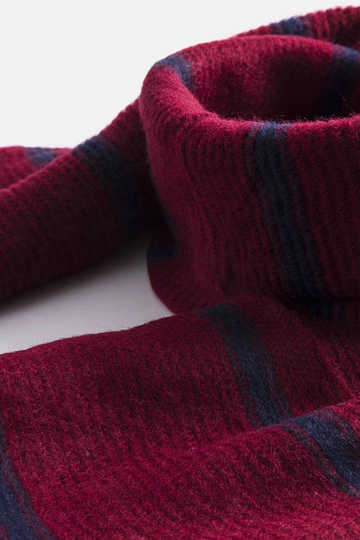 Bufanda burdeos con rayas... 2