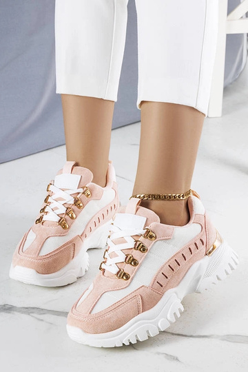 Las zapatillas blancas y rosas de Mindy 2
