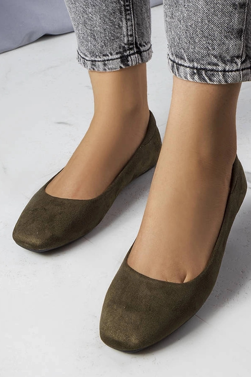 Bailarinas verdes de ante sintético...