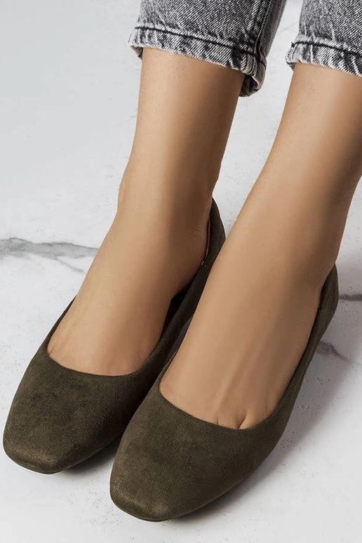 Bailarinas verdes de ante sintético...