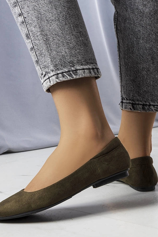 Bailarinas verdes de ante sintético...