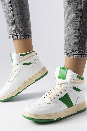 Zapatillas altas de color verde robin