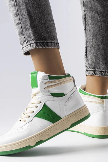 Zapatillas altas de color verde robin 2