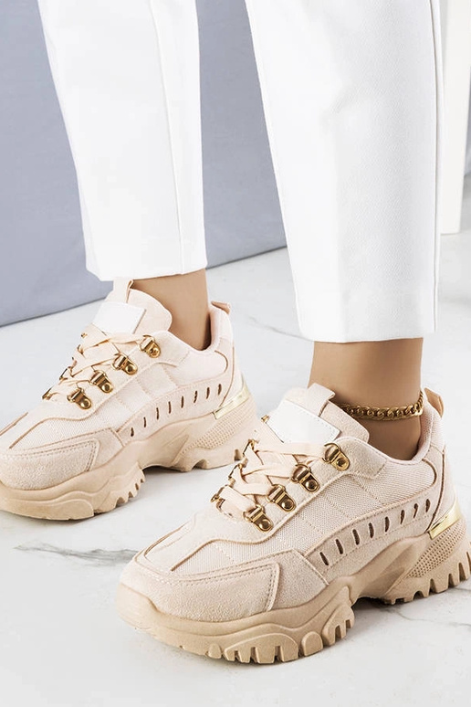 Zapatillas deportivas color arena,...