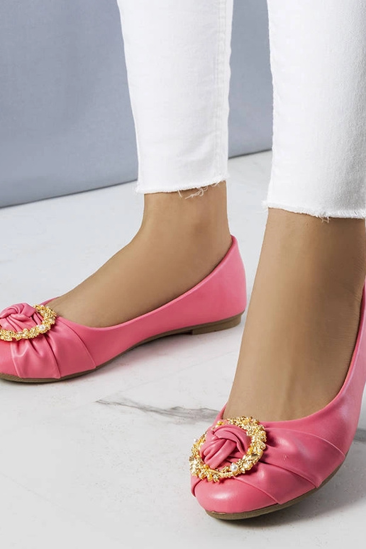 Bailarinas rosas con adorno dorado... Bailarinas rosas con adorno dorado...