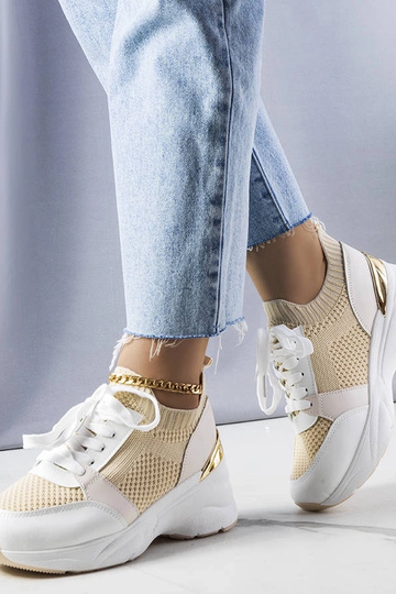 Zapatillas beige con plataforma Ann