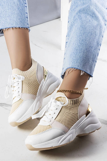 Zapatillas beige con plataforma Ann 2