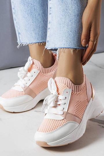 Zapatillas de cuña rosas de Ann
