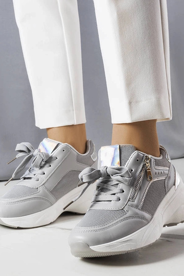 Zapatillas de cuña Stacey de color gris
