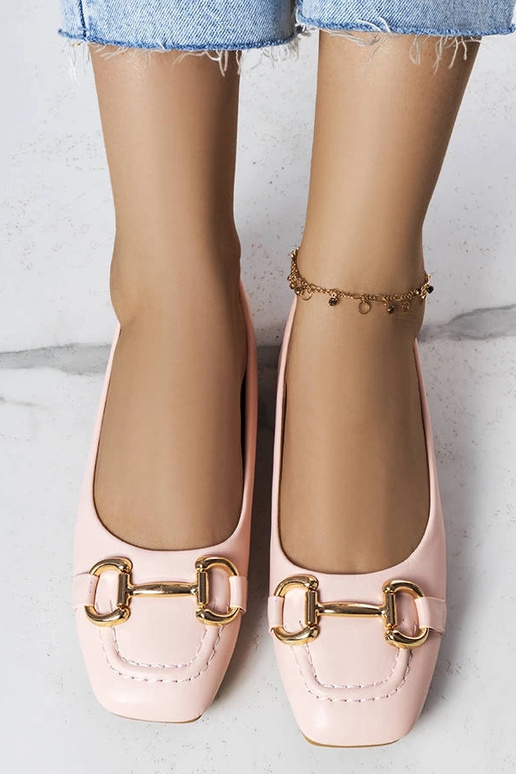 Bailarinas rosas con adorno dorado Iris Bailarinas rosas con adorno dorado Iris