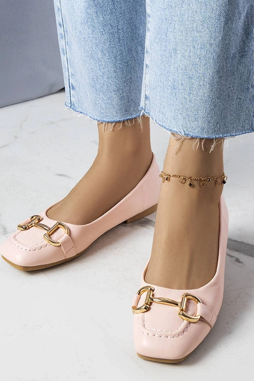 Bailarinas rosas con adorno dorado Iris Bailarinas rosas con adorno dorado Iris