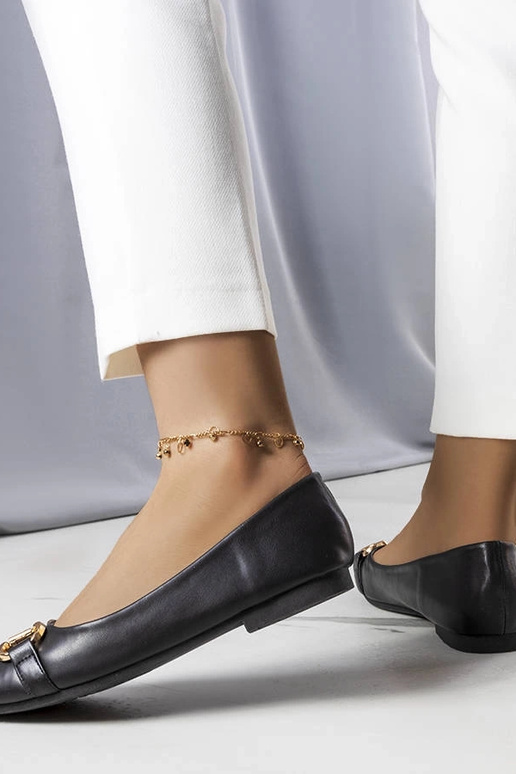 Bailarinas negras con decoración Iris... Bailarinas negras con decoración Iris...