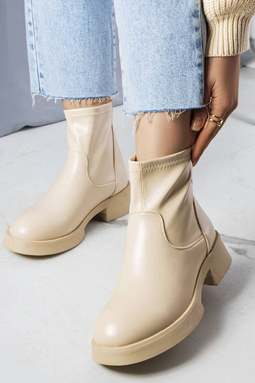 Botines clásicos beige Victoire 2