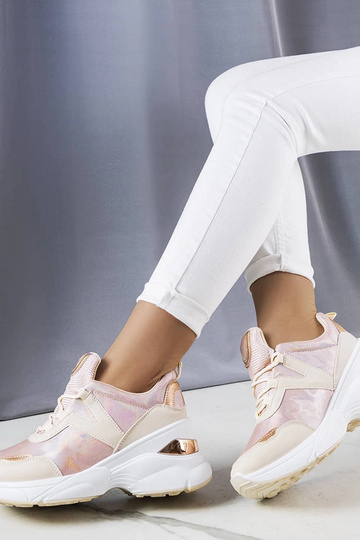 Zapatillas rosas con aplicaciones metalizadas Ruais 2