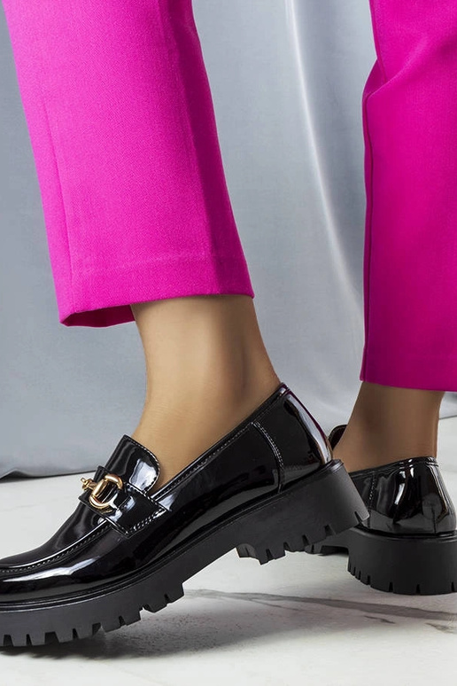 Mocasines negros lacados Simard