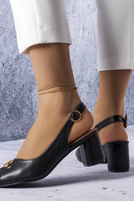 Sandalias elegantes negras Grimard