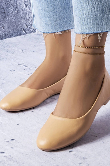 Bailarinas beige con plantilla de piel Truchon