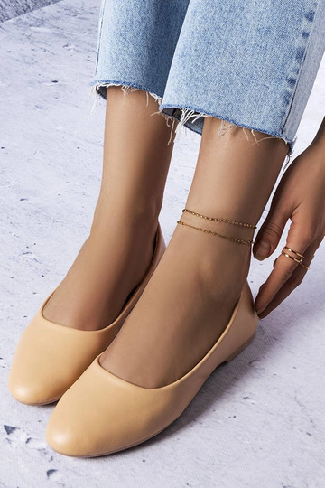 Bailarinas beige con plantilla de piel Truchon 2
