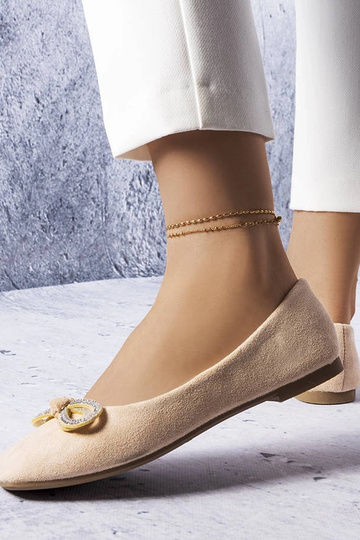 Bailarinas beige con lazo Gaillou 2