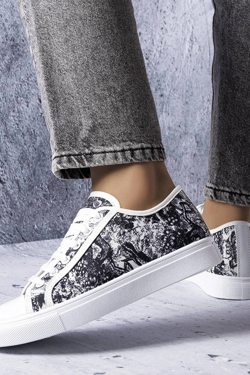 Zapatillas de tela Aucoin en blanco y...